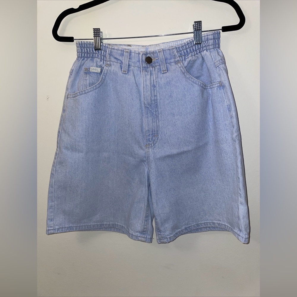 vintage lee baggy longline jean shorts